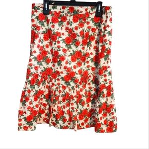 Antonio Melani Red Rose  Womens Size 14 Skirt 🌹